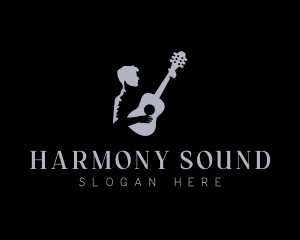 Acoustic - Performer Guitar Musician logo design