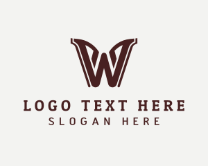 School - Varsity College Letter W logo design