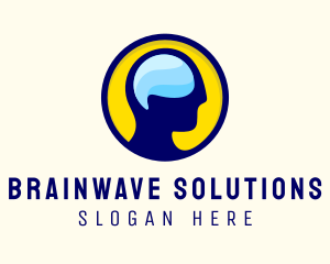 Neuroscience - Human Mind Thinking logo design