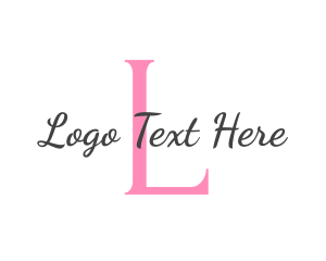 Vlog - Feminine Cosmetics Beauty logo design