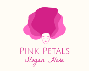 Pink Beautiful Woman logo design