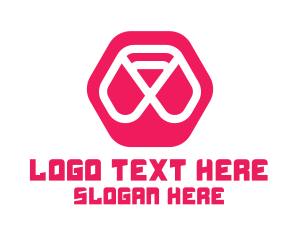 Women - Pink Hexagon Female Brand logo design