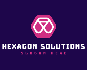 Abstract Hexagon Brand logo design