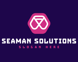 Abstract Hexagon Brand logo design