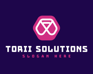 Abstract Hexagon Brand logo design