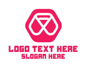 Female - Pink Hexagon Female Brand logo design