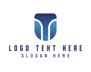 Letter T - Modern Shield Gaming logo design