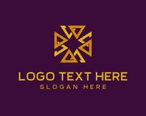 Abstract - Luxury Golden Cross logo design