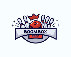 Crown Sports Bowling Tournament logo design