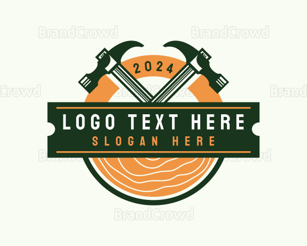 Hammer Woodwork Carpentry Logo