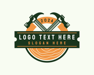 Woodwork - Hammer Woodwork Carpentry logo design