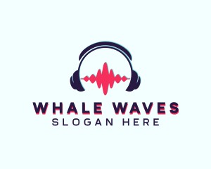 Music Soundwave Headset logo design