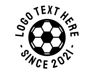 Black And White - Football Soccer Ball logo design