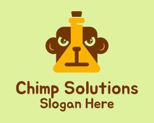 Lab Flask Monkey logo design