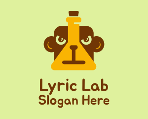 Lab Flask Monkey logo design