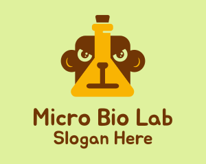 Lab Flask Monkey logo design