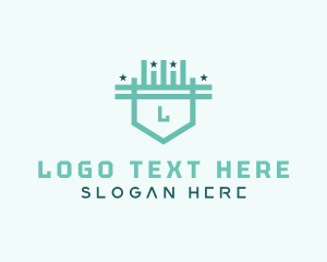 Builder - Industrial Shield Builder logo design