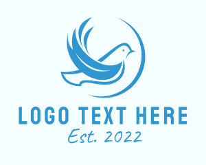 Holy - Christian Peace Dove logo design