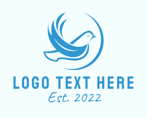 Holy Spirit - Christian Peace Dove logo design