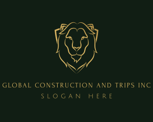 Gold Lion Shield Logo
