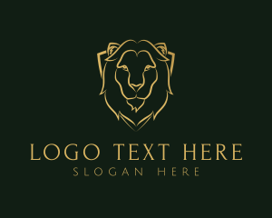 Gold Lion Shield Logo