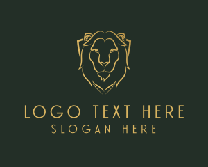 Enterprise - Gold Lion Shield logo design