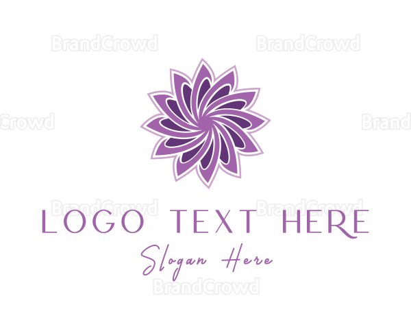 Wellness Purple Flower Logo