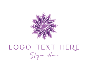 Organic - Wellness Purple Flower logo design