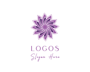 Violet - Wellness Purple Flower logo design