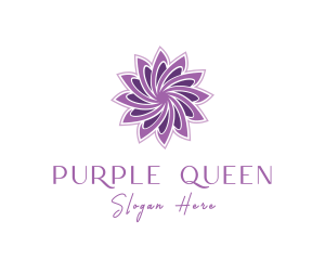 Wellness Purple Flower logo design