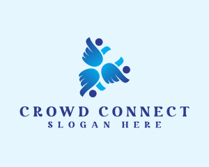 Crowd - Hand Gesture Community logo design