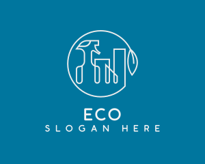 Sanitary - Eco Disinfectant City logo design