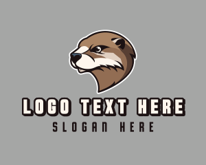 Streaming - Otter Gaming Animal logo design