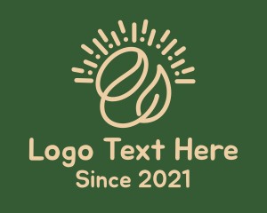 Roasted - Coffee Bean Leaf logo design