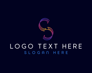 Advertising - Tech Circuit Letter S logo design