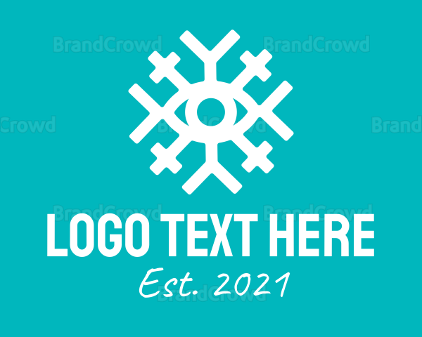 Simple Snowflake Eye Logo