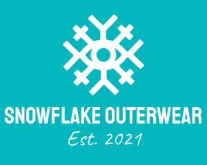 Simple Snowflake Eye logo design