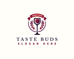 Elegant Wine Glass logo design