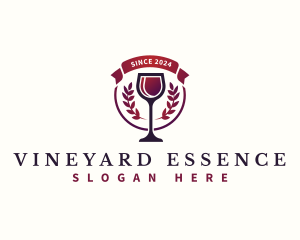 Elegant Wine Glass logo design