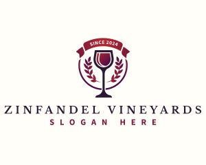 Elegant Wine Glass logo design