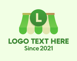Stand - Green Marketplace Letter logo design