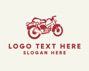 Dirt Bike - Retro Motorcycle Rider logo design