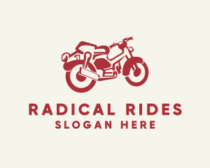 Retro Motorcycle Rider logo design