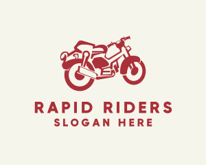 Motorcycle - Retro Motorcycle Rider logo design