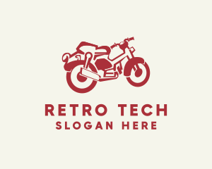 Retro Motorcycle Rider logo design