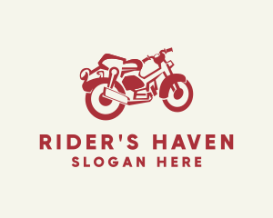 Retro Motorcycle Rider logo design