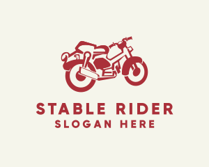 Retro Motorcycle Rider logo design