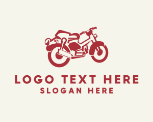 Riding - Retro Motorcycle Rider logo design