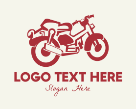 Vintage - Red Vintage Motorcycle logo design
