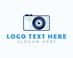 Photobooth - Photo Camera Lens logo design